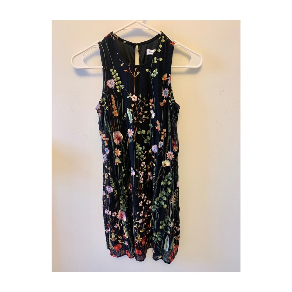 Embroidered Floral Slip Dress